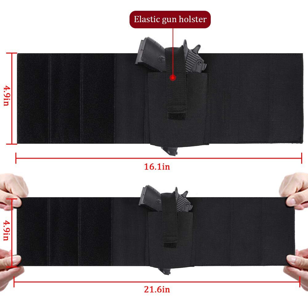 Ankle Holster for Concealed Carry with Elastic Secure Strap Pistol Concealment