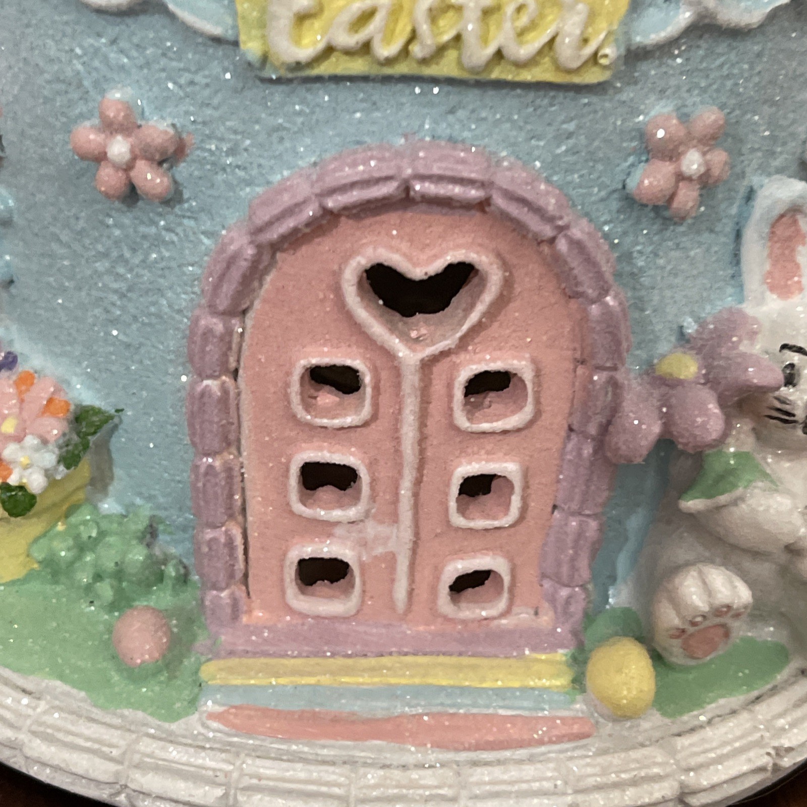 Easter Cake Cupcake Gingerbread House Bunny Carrot LIGHT UP Tabletop Decor 10.5"
