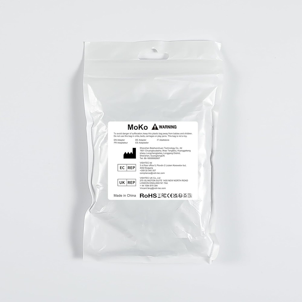 MoKo Lightning to USB C Audio Adapter Support Line Control, 1 Pack, Gray