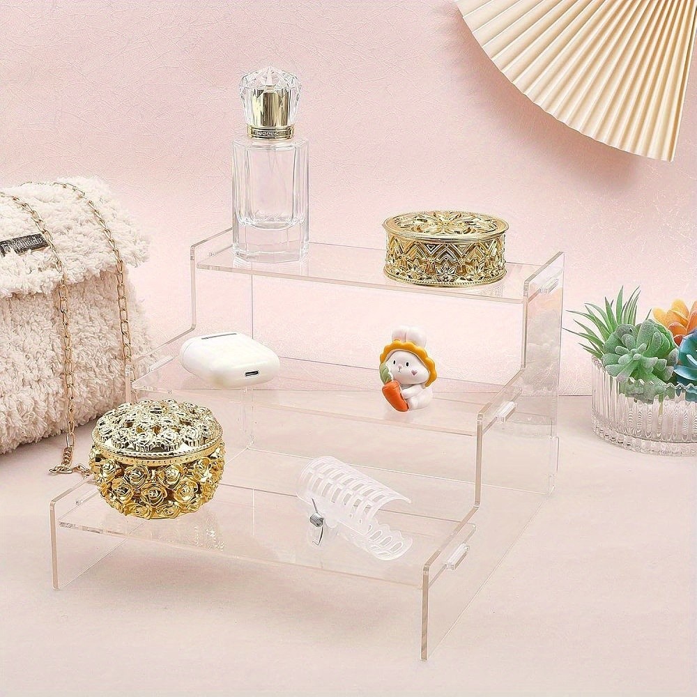 1set 3-Tier Acrylic Action Figure Display Risers Model Assembled