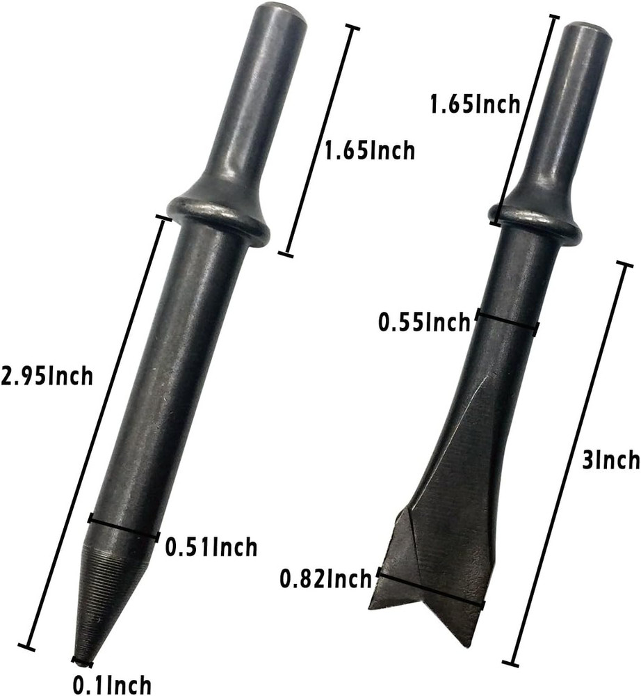 9 Piece Pneumatic Chisel Air Hammer Punch Chipping Bits Set