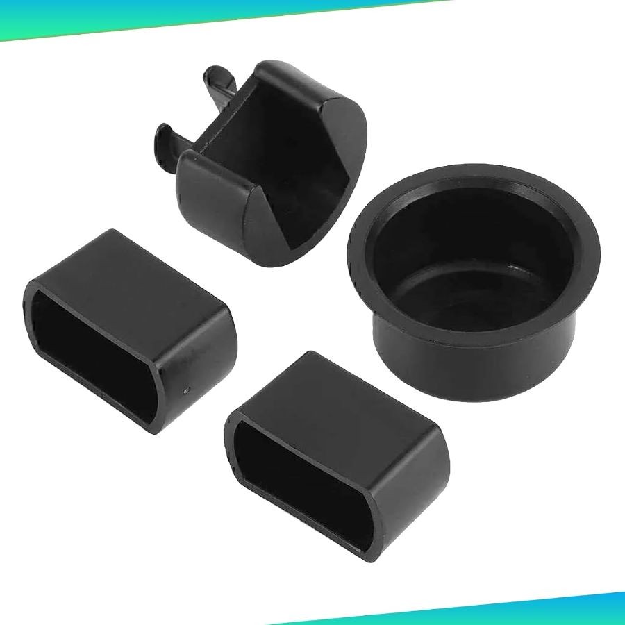 4PCS Tailgate Bushing Kit for Trucks, Tail Gate Hinge Inserts, Black ABS Painted