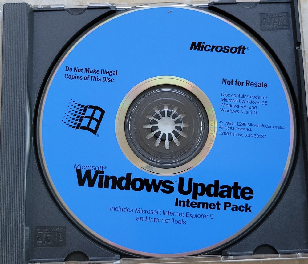 Vintage - Microsoft Windows Update Internet Pack, 1999