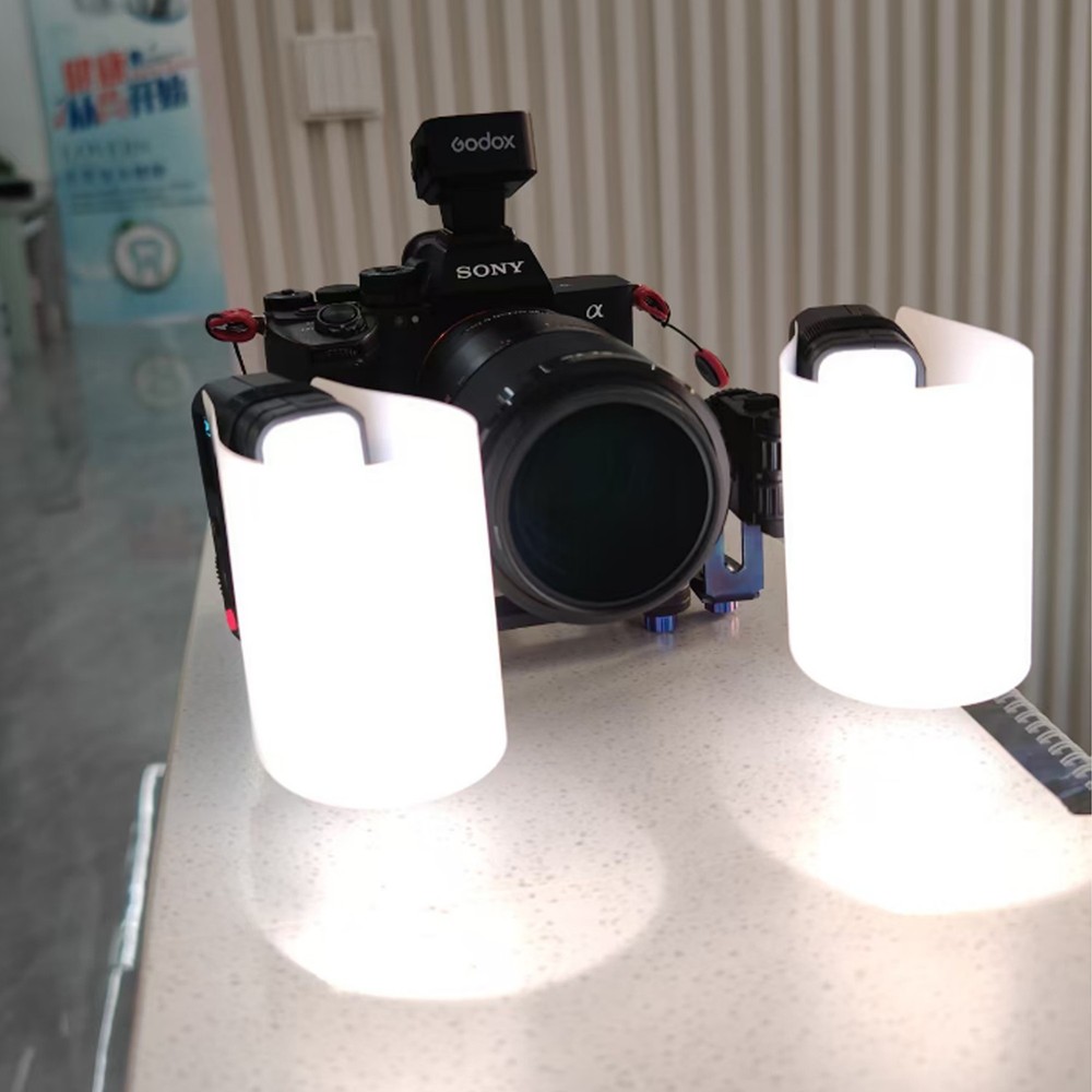 Dual Mount Arm Flexible Flash bracket Dentist-Specific Camera Stabilizer w/Case