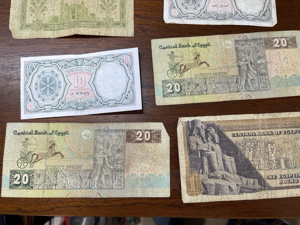 Assorted Egypt Old & New Banknotes Lot High Value