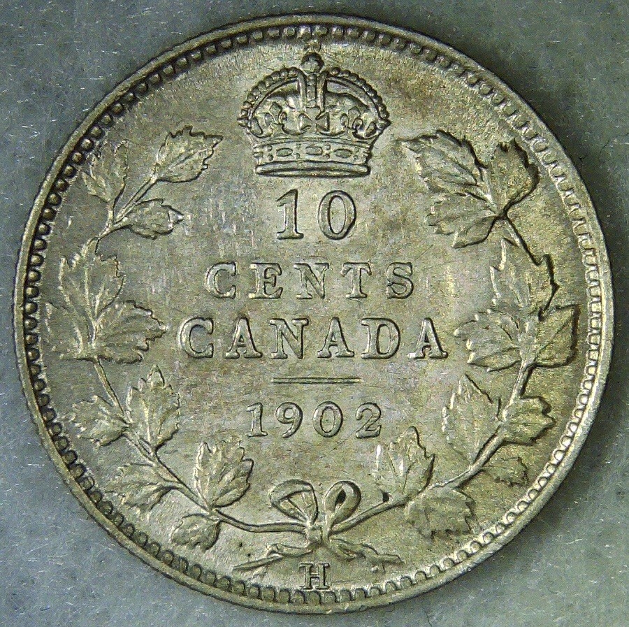 1902H Canada Ten Cent 10 High Grade