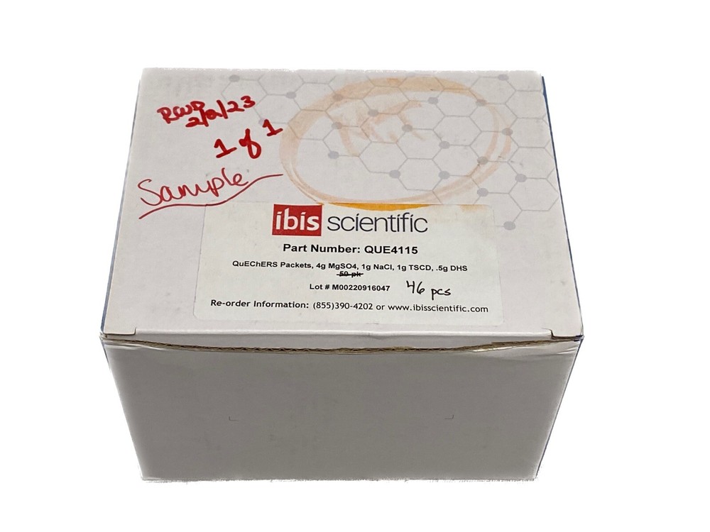 (46) IBIS 15mL QuE QuEChERS Premixed Extraction Salt Packets QUE4115