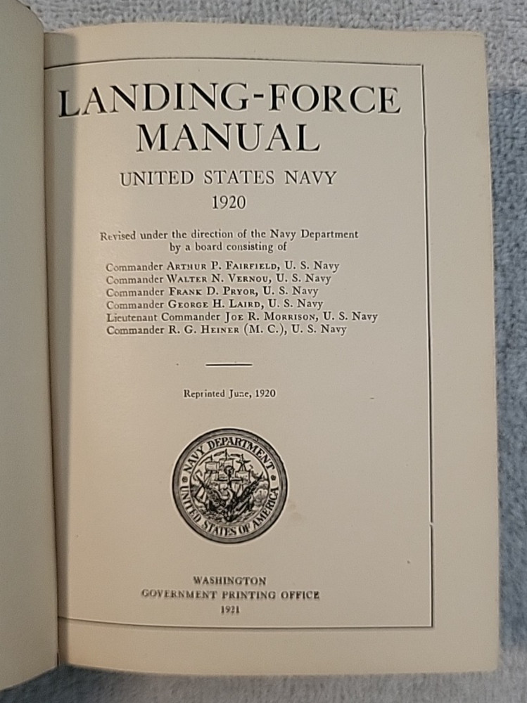 Landing-Force Handbook (1920, U.S. Navy)