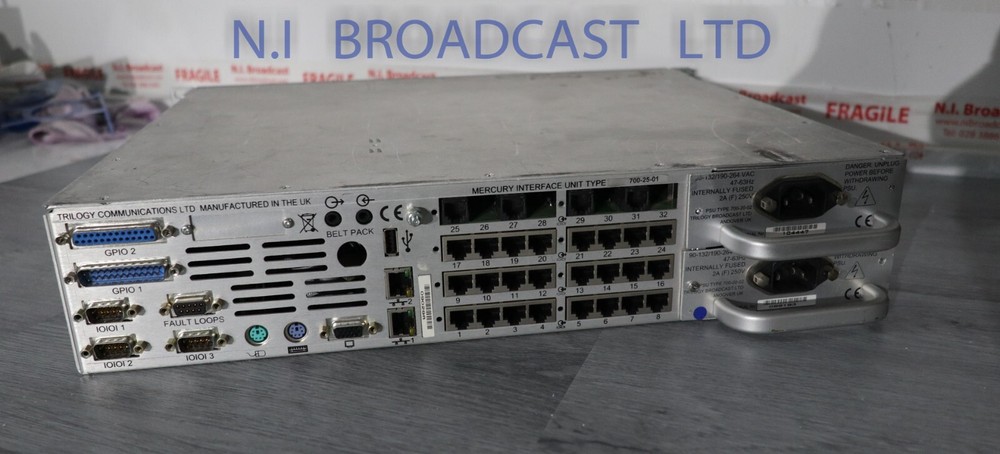 Trilogy Mercury 24 channel digital intercom talkback mainframe.