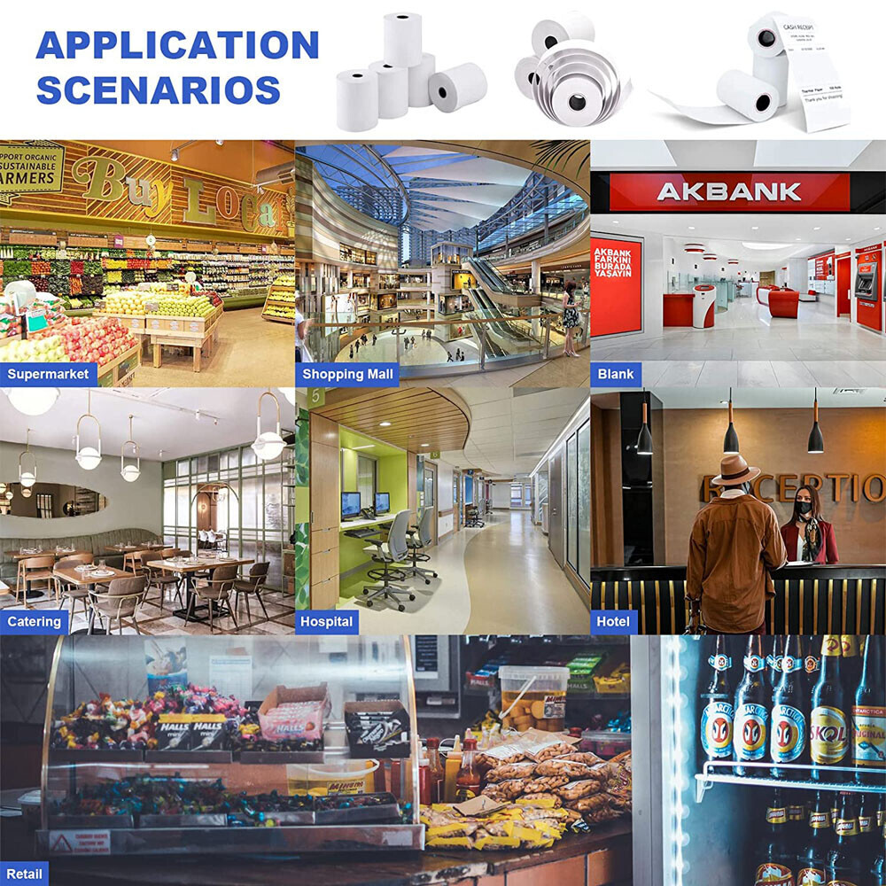 BPA Free Thermal Paper Rolls 3 1/8" x 230' - 40 Rolls Premium POS Receipt Paper