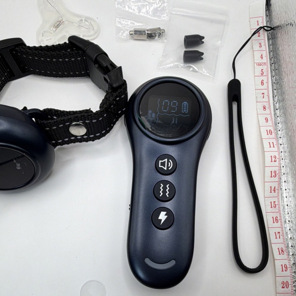 Black Dog Training Collar with Remote Control, Vibration, Sound, Shock Modes