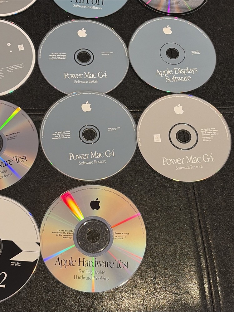 Apple Power Mac G4 Software Restore Install Disc Set w/ Hardware Test & More!