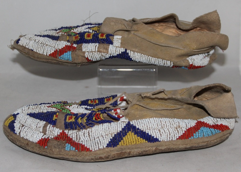 Plains Tribe Beaded Moccasins
