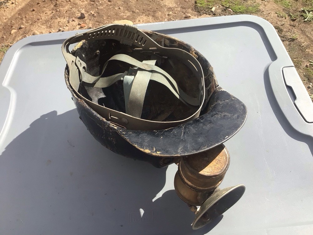 VINTAGE - MSA COMFO CAP - COAL MINERS HARD HAT WITH LIGHT