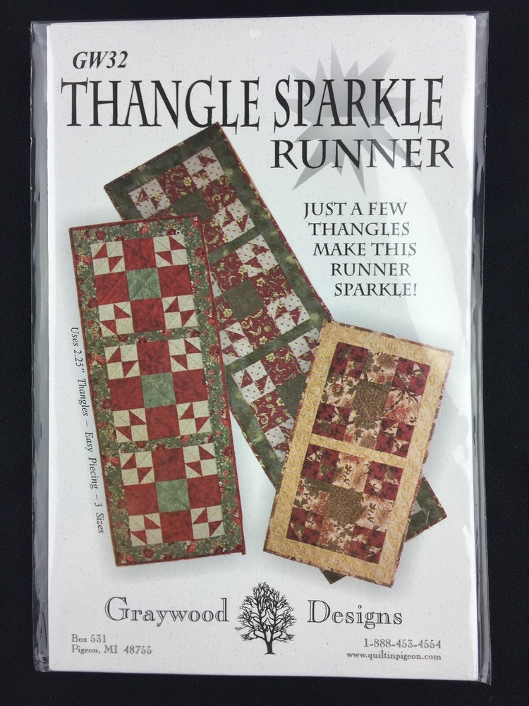 Graywood Designs Thangle Sparkle Runner Pattern GW32