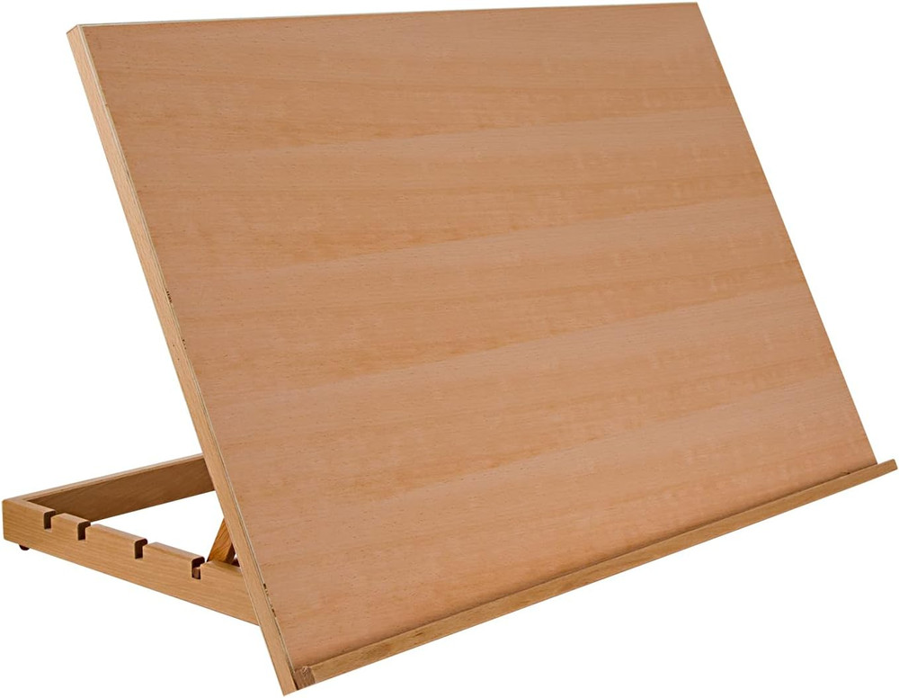 Adjustable Extra Large Beechwood Drawing Board Easel - 5 Positions, Portable