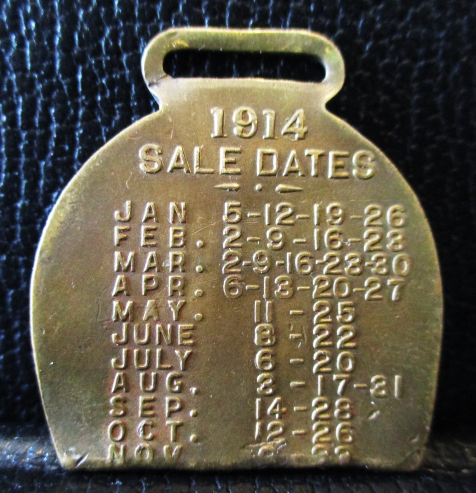 1914 Bradstreet & Clemens Company Grand Island NE Horse Pocket Watch Fob Vintage