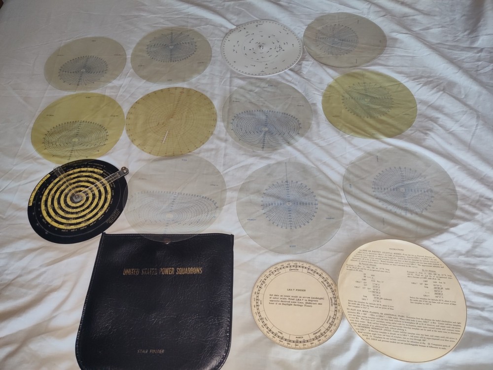 WWII-era Pilot's Altitude Correction Computer, Star Finder, Case