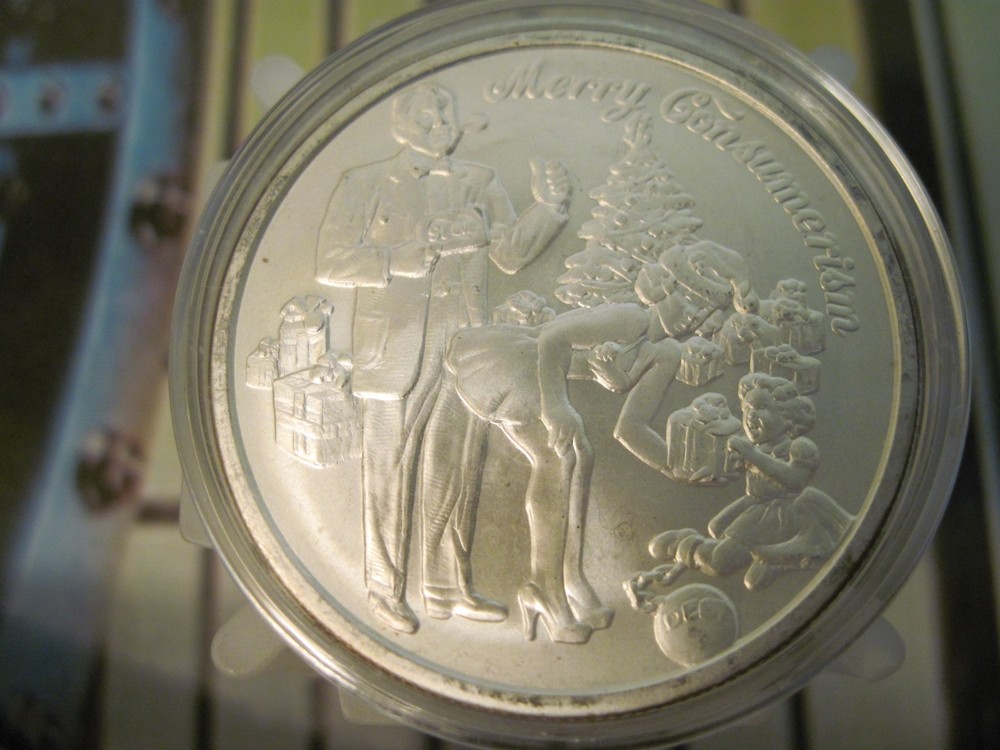 2015 1 OZ MERRY CONSUMERISM BU SILVER SHIELD