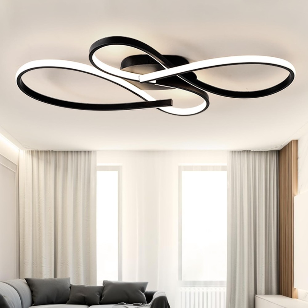 Modern LED Ceiling Light, Dimmable LED Chandelier Flush Mount Ceiling Lights,...