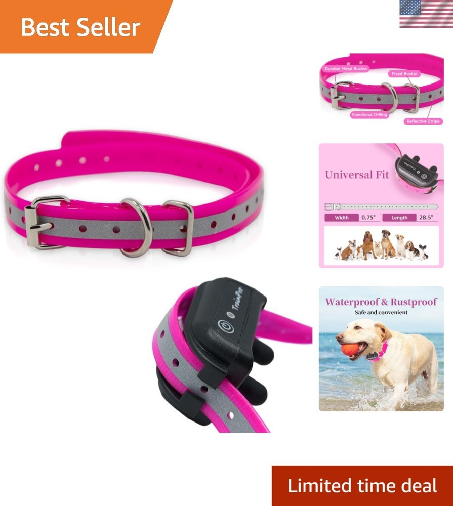 Durable Adjustable Dog Training Collar Strap - 27.5” X ¾” Water-Resistant Design