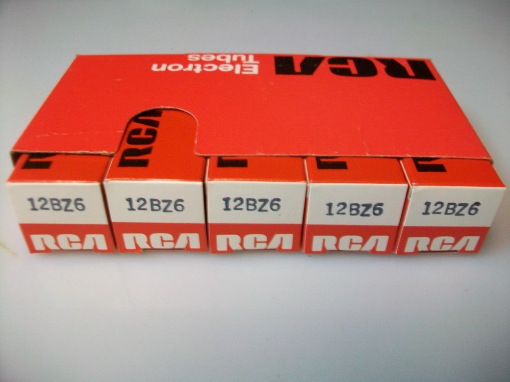 SLEEVE OF  5 RCA 12BZ6 TUBES