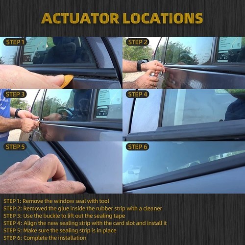 For 2016-2021 Honda Civic Sedan 4pcs Weatherstrip Window Moulding Trim Seal Belt