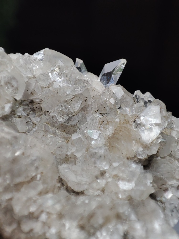 Diamond Quartz Crystals On Matrix, Having Good Luster & Nice Growth.