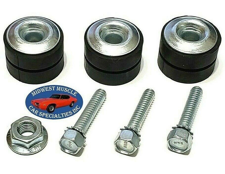 GM Windshield Washer Wiper Motor Mounting Bushing Rubber Grommets & Screws 7p NU
