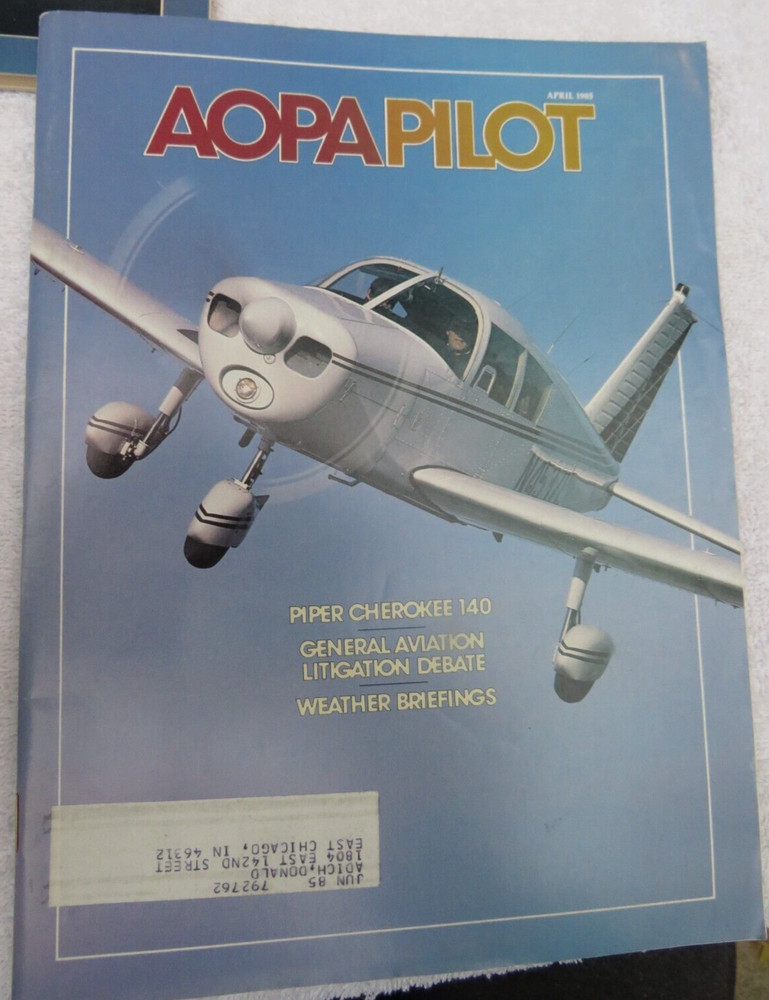 12 Issues 1985 AOPA Pilot Magazine - January to December