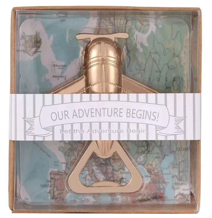 Airplane Bottle Opener Wedding Party Favor with Exquisite Packaging