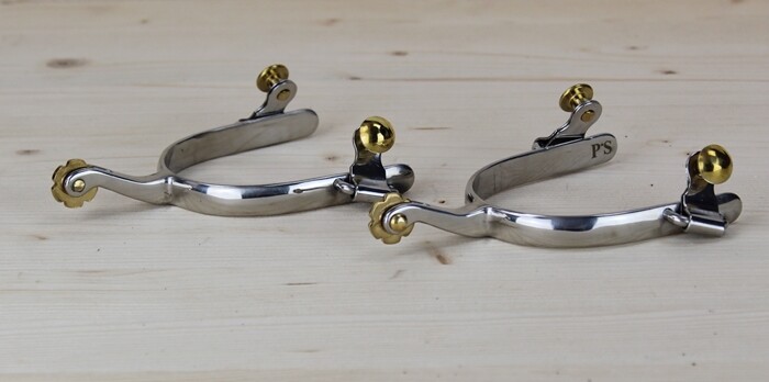 Stainless Steel Smooth Western Spurs