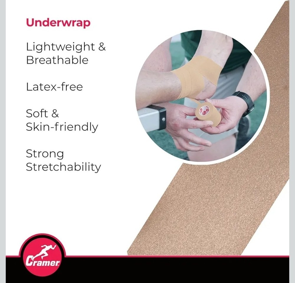 Cramer Tape Underwrap 1 Case 48 Rolls Beige 2.75" X 30 Yards Bulk