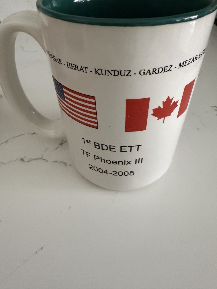 Vintage coffee mug Afghan Army Combined Security