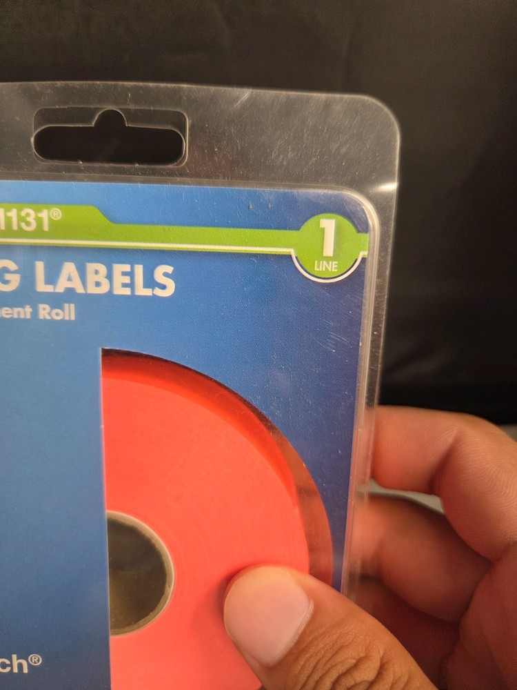 Monarch 1131 Pricing Label One Replacement Roll Fluorescent Red 2500 Per Roll