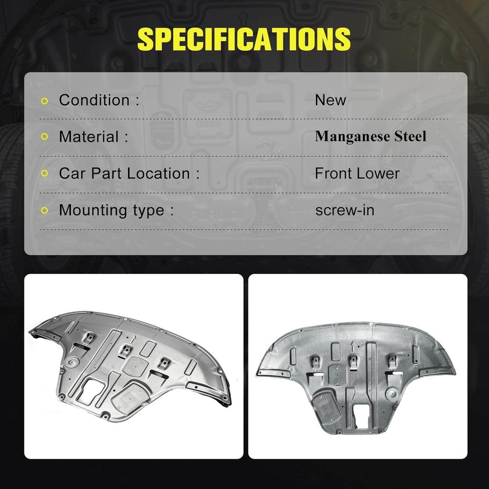 Replacement Front Forward Undercar Shield Fits KIA K5 2021-2025 Engine Mud Flaps