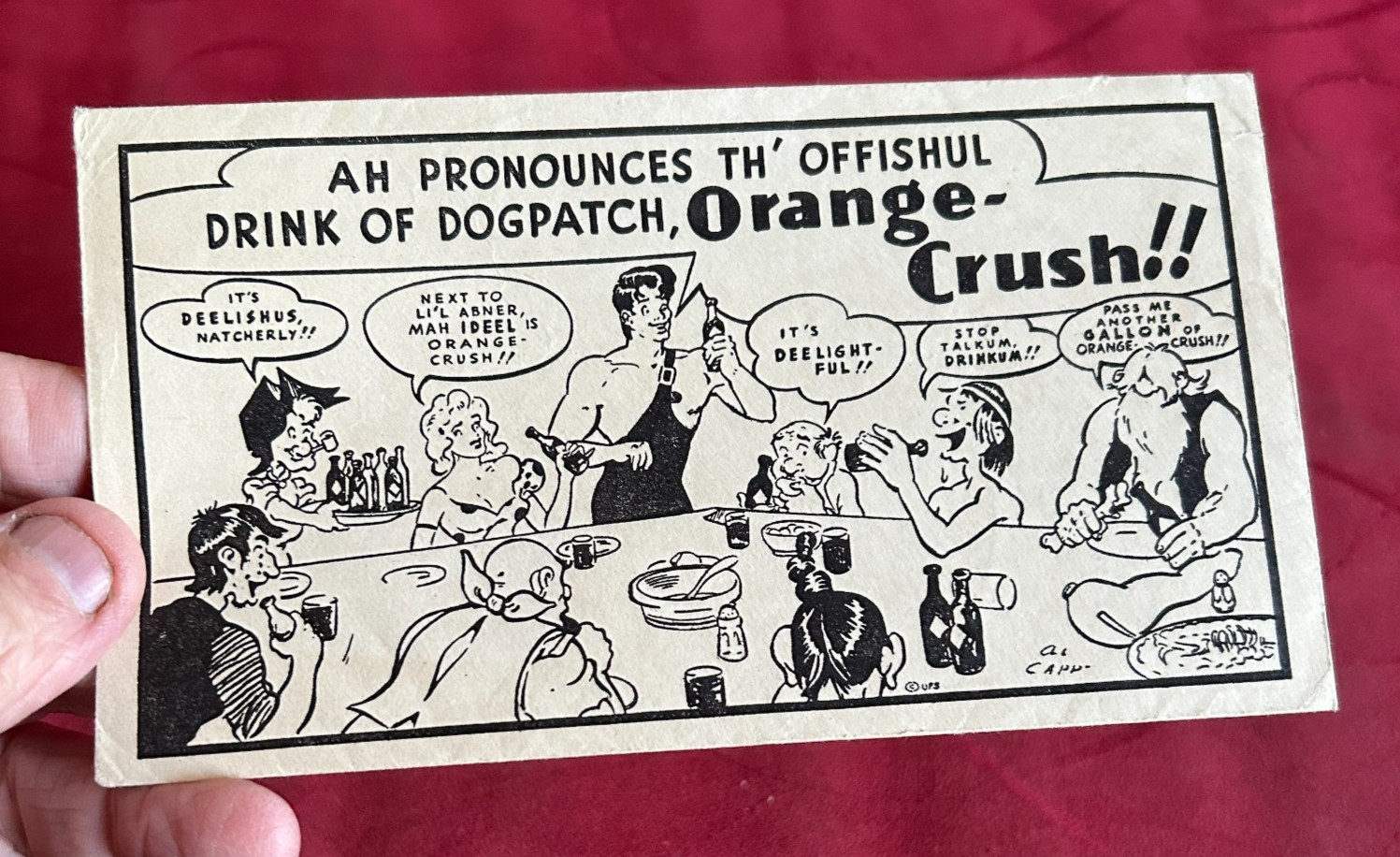 1950s Orange Crush Envelope & Lil Abner Tattoos Sheet