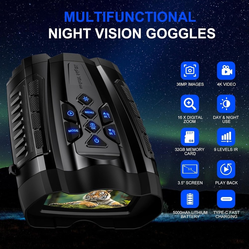 Advanced Night Vision Technology - 16X Digital Zoom