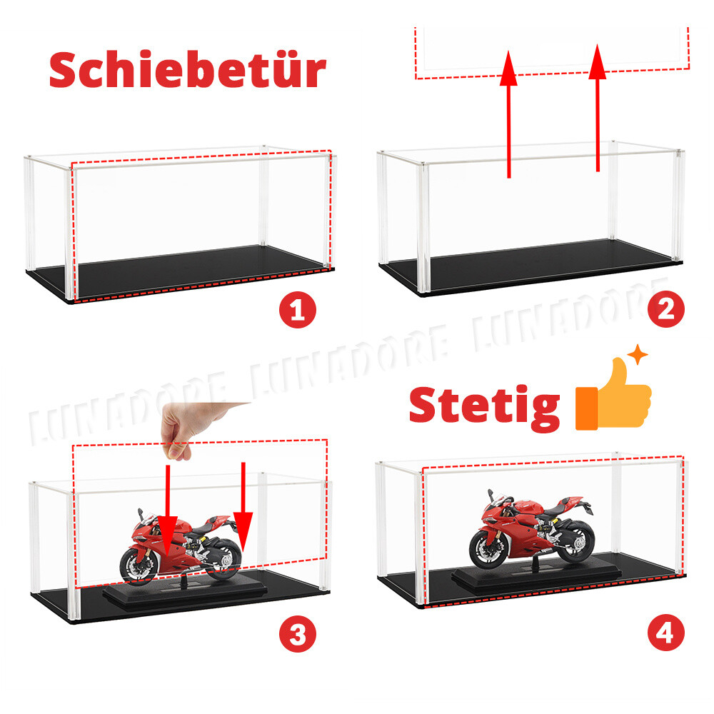 20 inch H Acrylic Display Case Collectibles Box Dustproof Large Figure Install