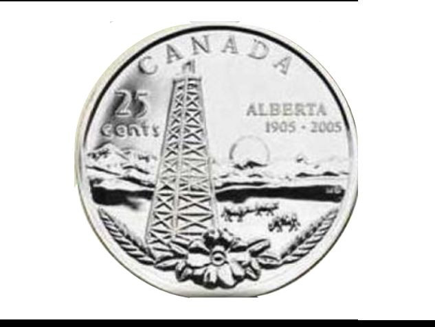 2005 Uncirculated Canadian Alberta Centennial Quarter $0.25