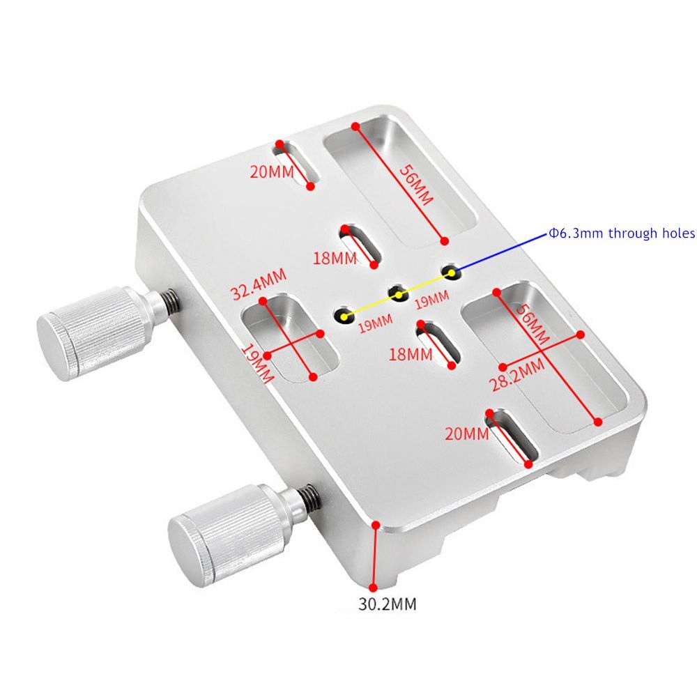Silver Dovetail Clamp Double Fixed Dovetail with Locking Screws for Telescope