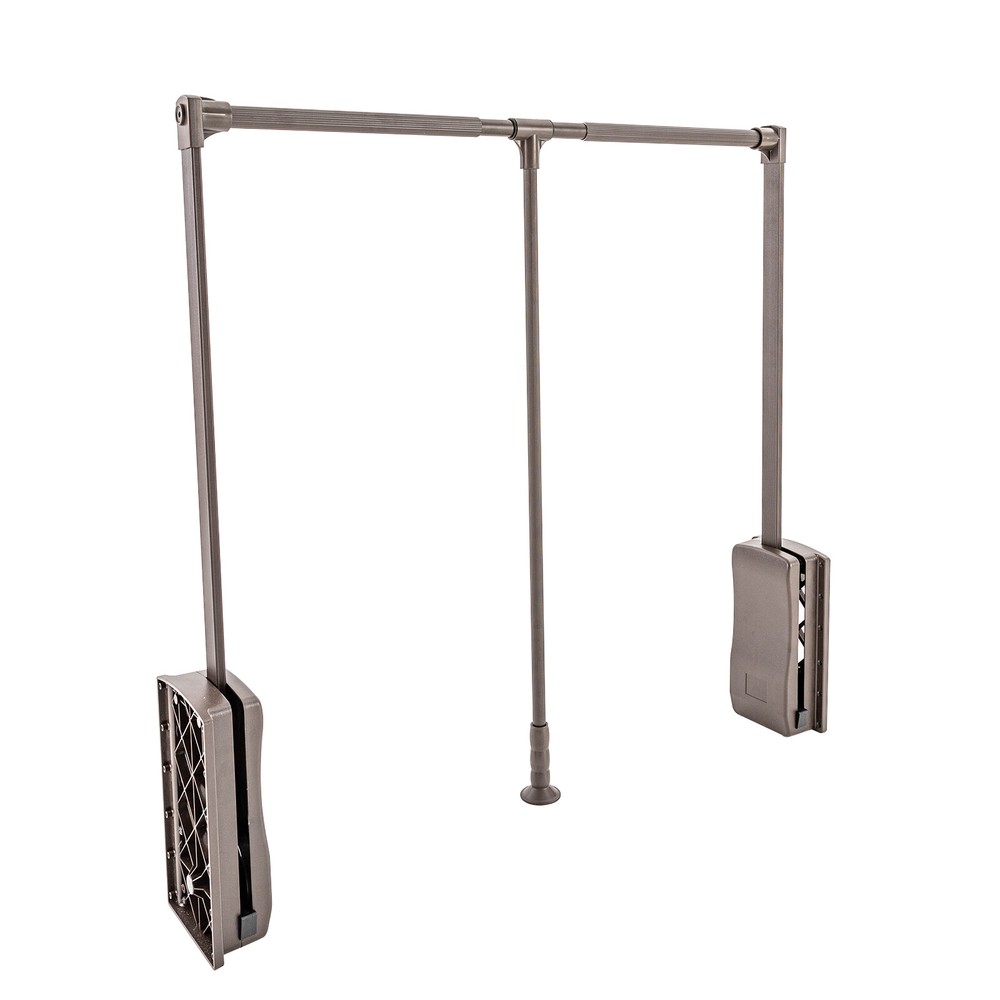 55Lbs Pull Down Clothes Hanger Garment Rack Closet-Mounted Adjustable Length