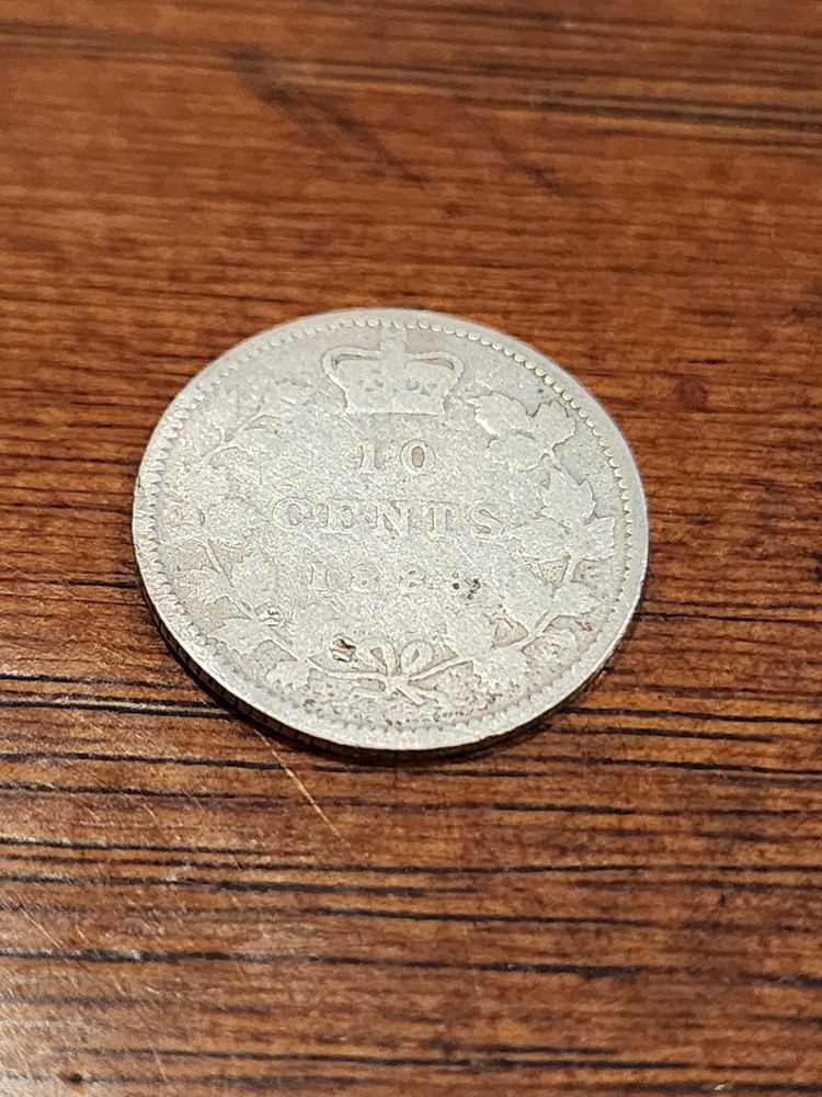 1888 Canada 10 Cents Silver Coin