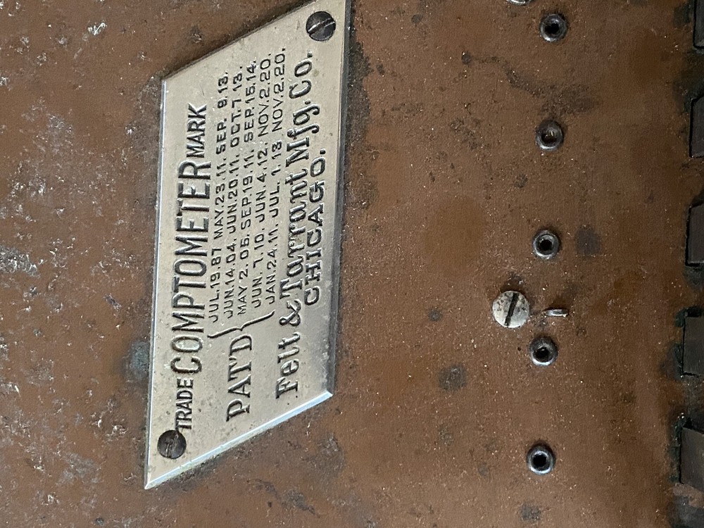 Felt And Tarrant Original Metal Comptometer Calculator Adding Machine