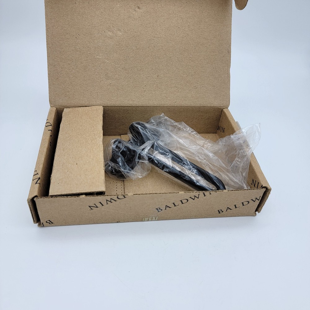 Baldwin Solid Brass Security Door Guard | Satin Black | 0250190