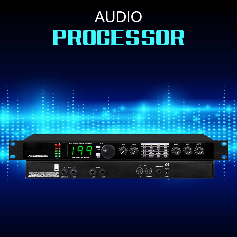 Professional DSP Audio Processor Equalizer Reverb Multi-Effect Digital Unit