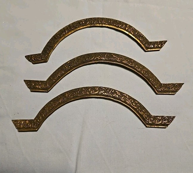 Antique Case Top Ornaments For Table Clock Ornate Solid Brass Set Frame