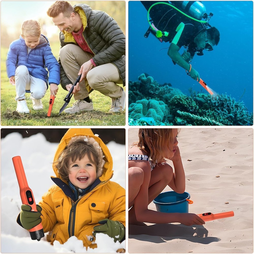 Metal Detector Pinpointer, Handheld Pin Pointer Wand Professional IP68 Fully