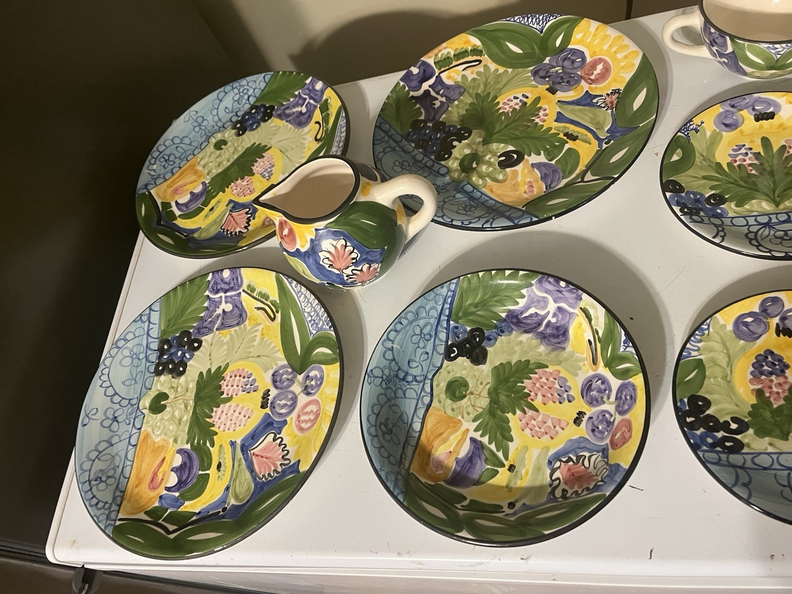 Favanol Portugal Played Mugs Pitcher Bowl Lot