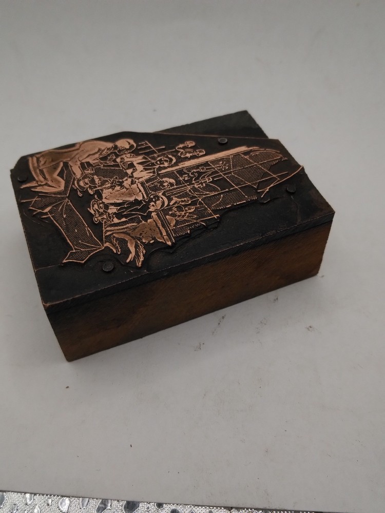 Printing Letterpress Printers Block Having Drinks at a Table